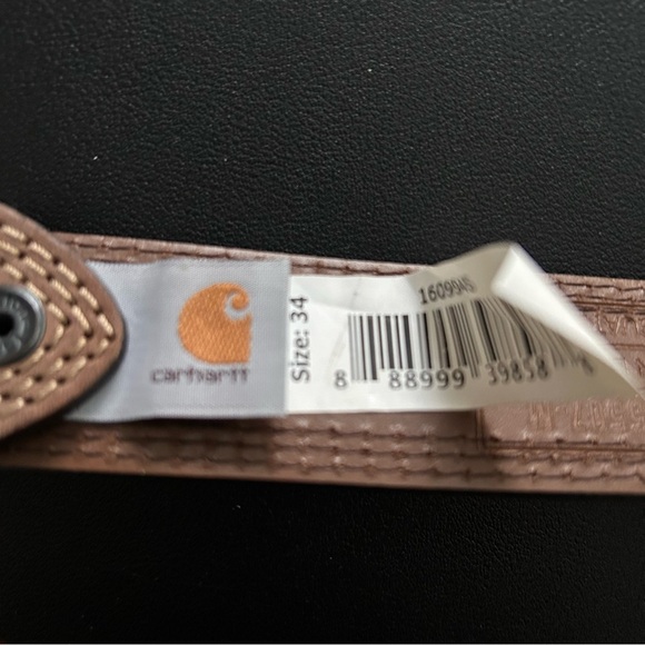 Carhartt Brown Leather Belt SZ 34 - Picture 2 of 5